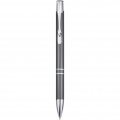 Moneta aluminium click ballpoint pen (blue ink), Grey